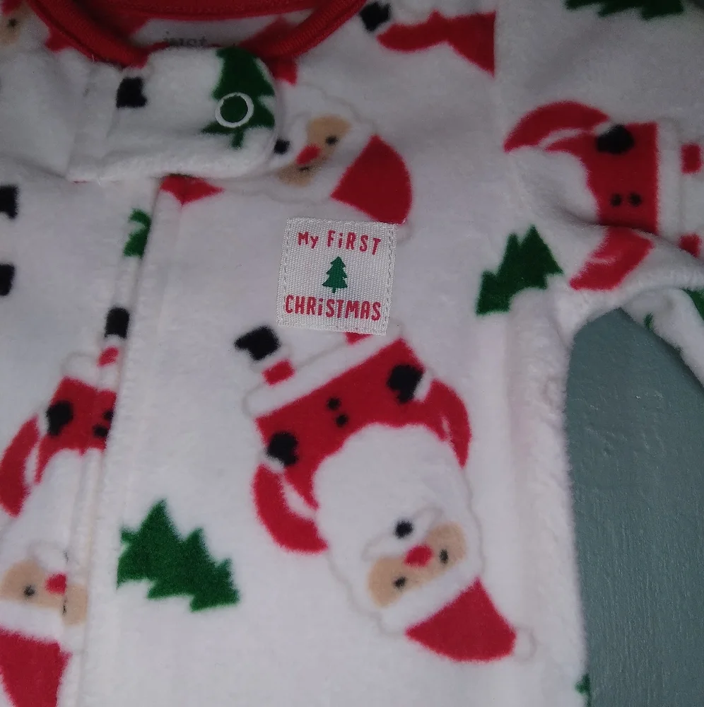 Carters Holiday one piece baby pajamas